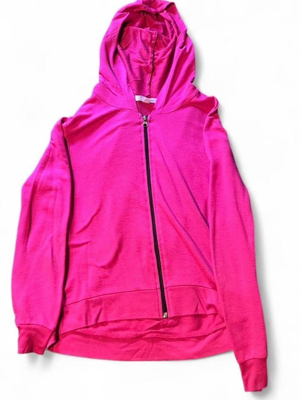 Women's Hot Pink Hooded Zip Jacket